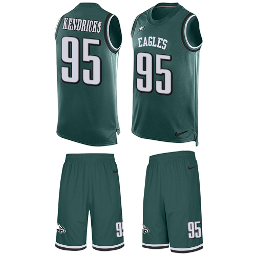 Nike Eagles #95 Mychal Kendricks Midnight Green Team Color Men's Stitched NFL Limited Tank Top Suit Jersey